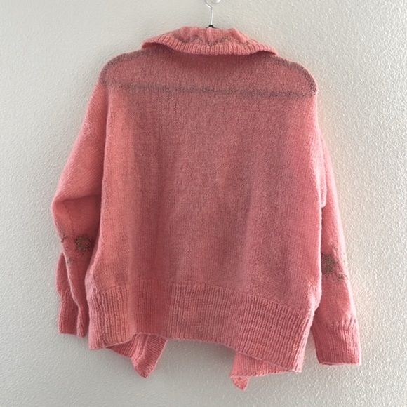 Vintage fuzzy button down cardigan sz M - Picture 2 of 8